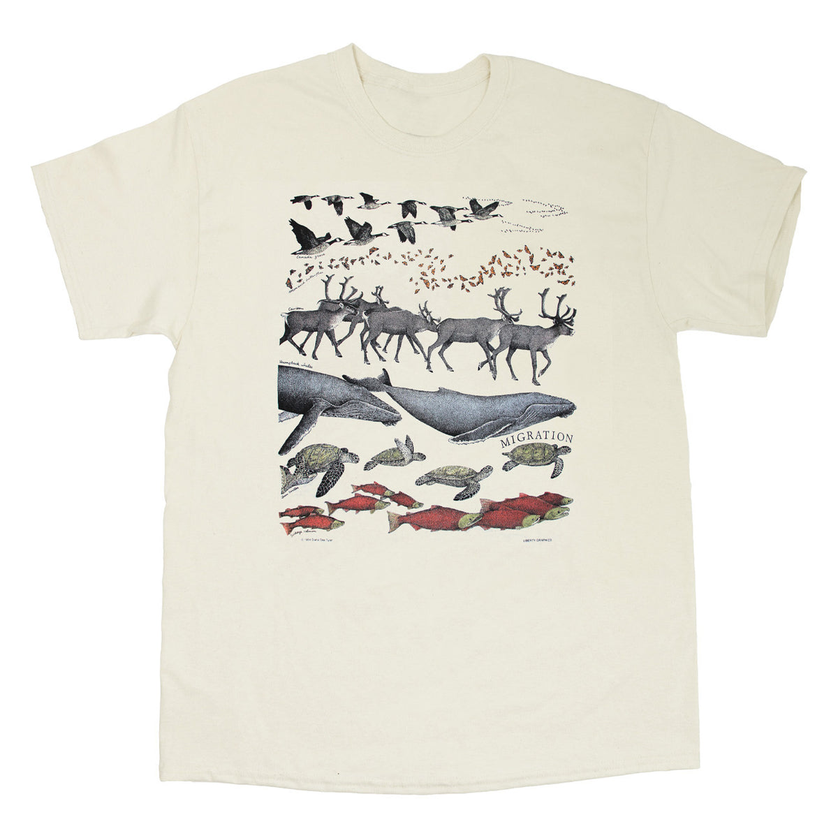Migration Adult Natural T-shirt – Liberty Graphics