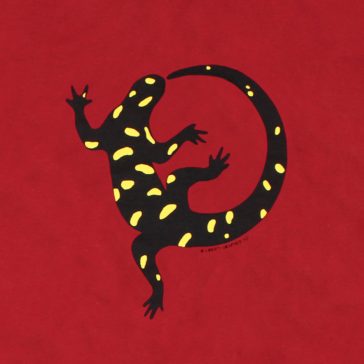 Salamander Adult Deep Red T-shirt – Liberty Graphics
