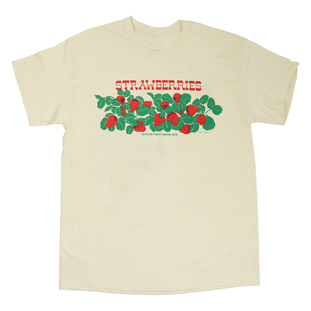 Strawberries Adult Natural T-shirt