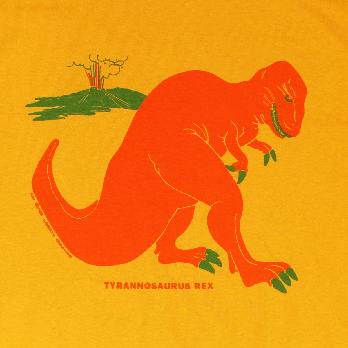 Retro Tyrannosaurus Rex Adult Gold T-shirt – Liberty Graphics