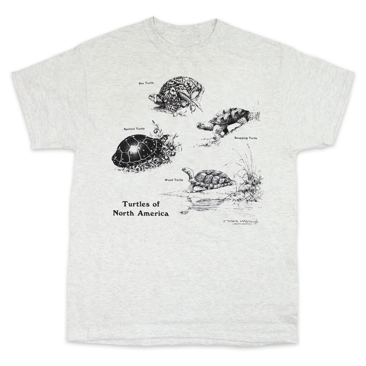 Turtles Of North America Adult Ash T-shirt – Liberty Graphics