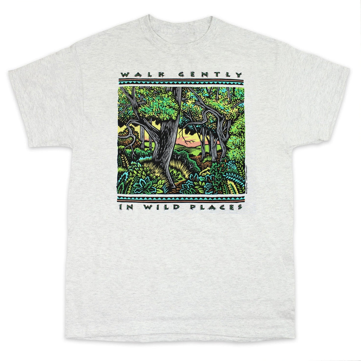 Walk Gently Adult Ash T-shirt – Liberty Graphics