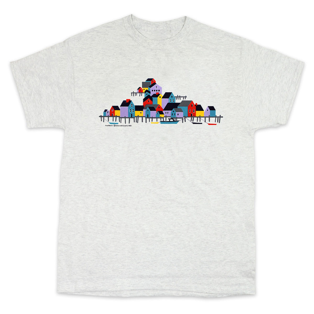 Wharf Scene Adult Ash T-shirt – Liberty Graphics