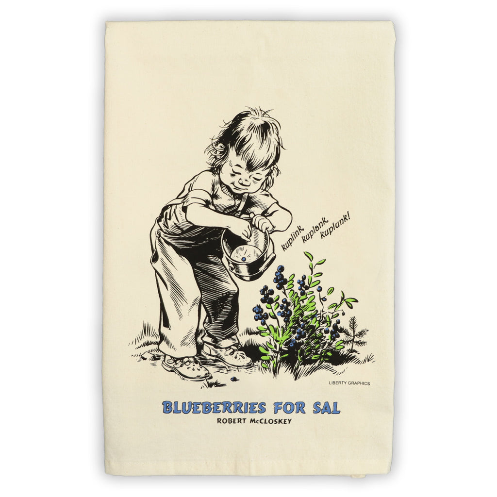 Robert McCloskey's Blueberries For Sal - Kuplink! Natural Tea Towel