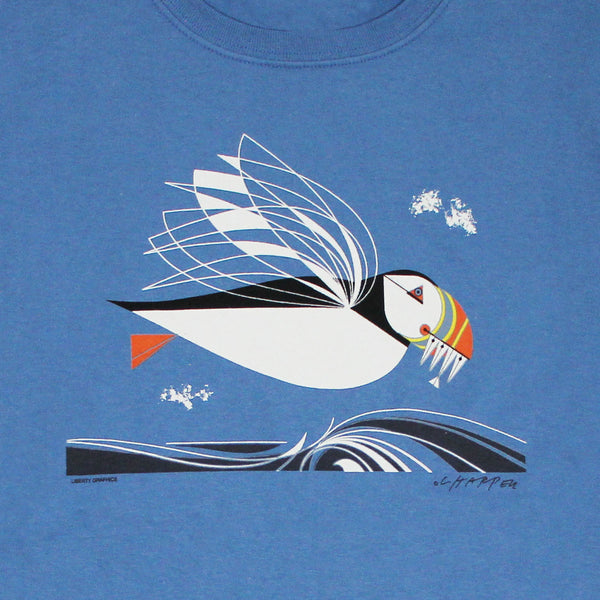 Charley Harper's The Name Is Puffin Adult Denim T-shirt
