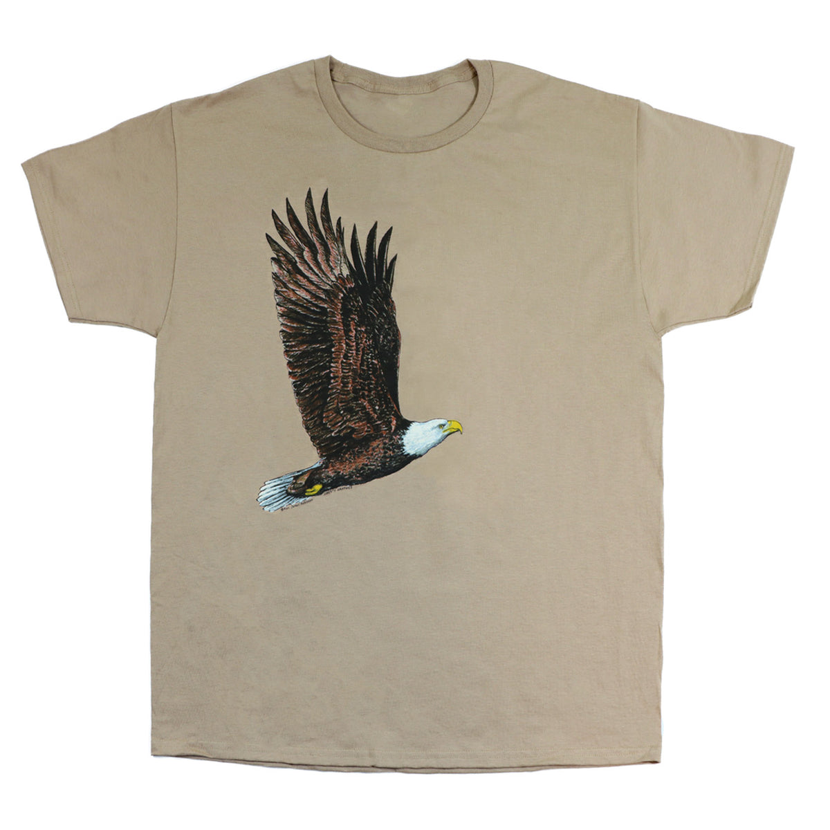 Liberty Graphics Bald Eagles Adult Natural T-Shirt XXL