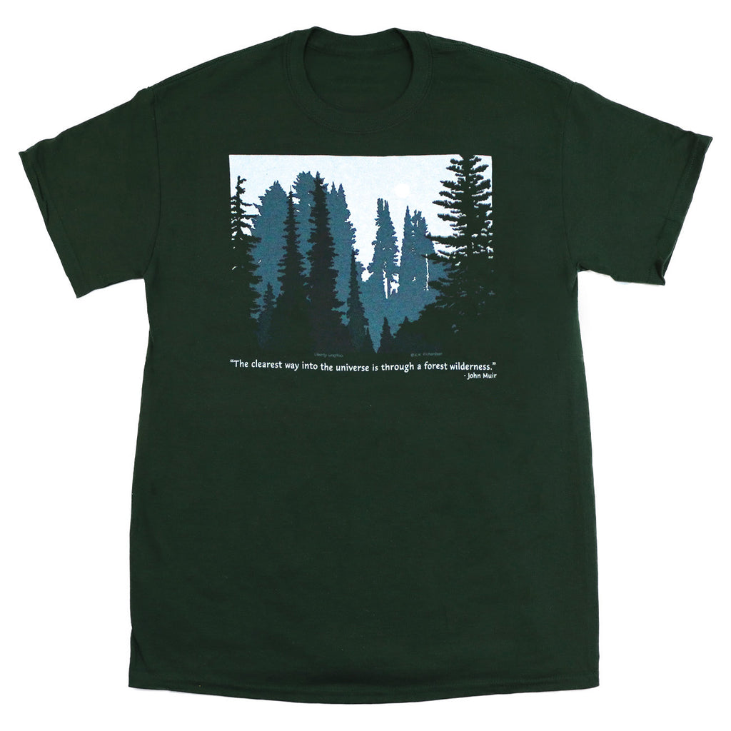 Forest Wilderness Adult Forest Green T-shirt
