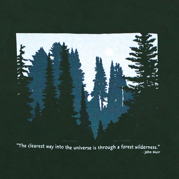 Forest Wilderness Adult Forest Green T-shirt