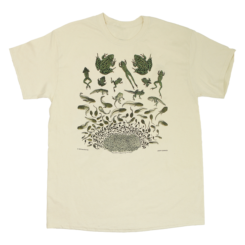 Frog Metamorphosis Adult Natural Organic T-shirt