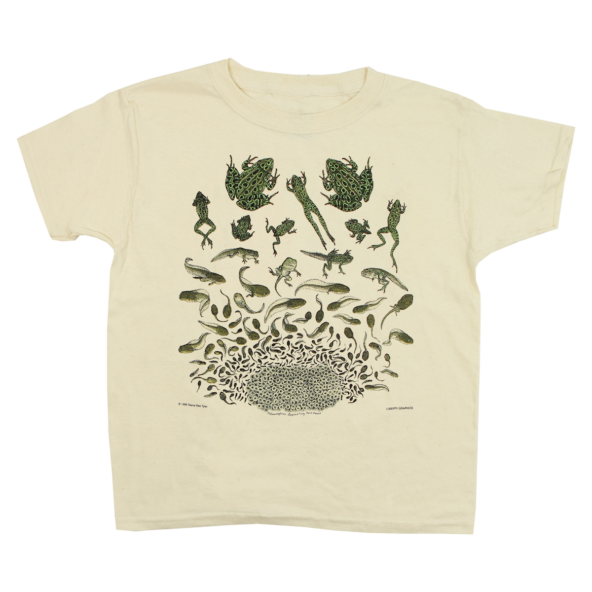 Frog Metamorphosis Youth Natural T-shirt – Liberty Graphics