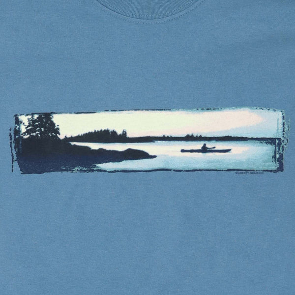 Kayak Silhouette Adult Indigo T-shirt