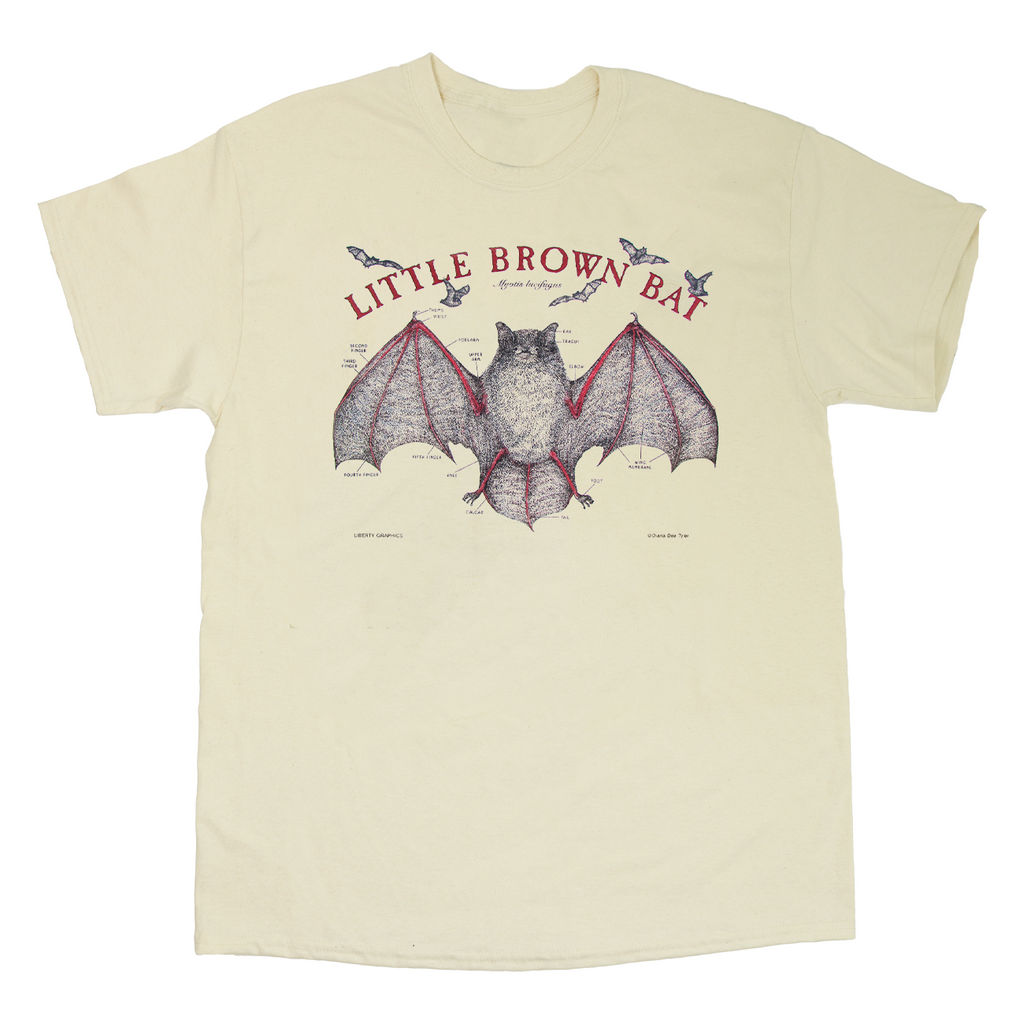 Little Brown Bat Adult Natural T-shirt