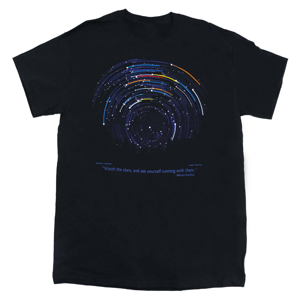 Running With The Stars Adult Black T-shirt