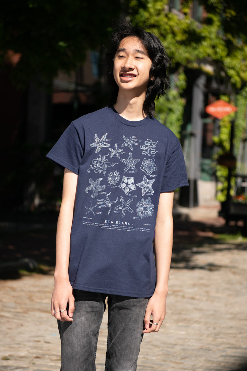 Sea Stars Adult Navy T-shirt – Liberty Graphics