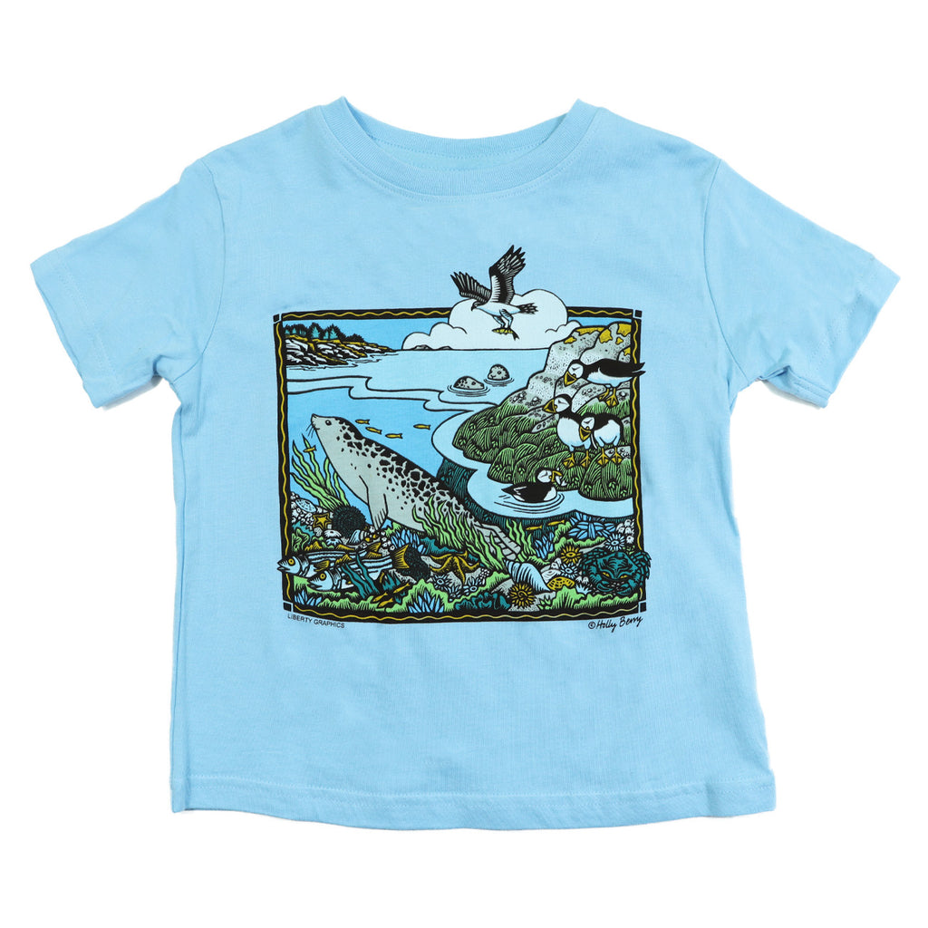 Shore Scene Toddler Light Blue T-shirt