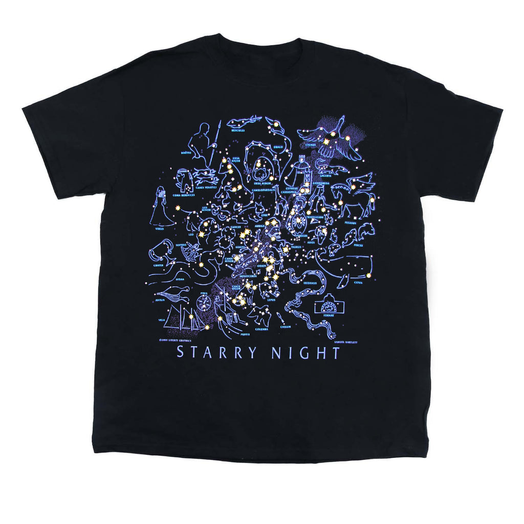Starry Night Youth Black T-shirt