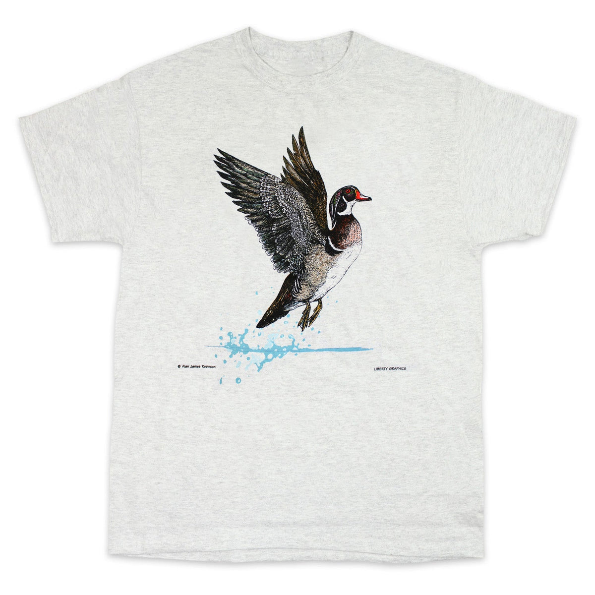 Ash) Brook Ducks S/S TEE サイズM Wood Duck Adult Ash T-shirt – Liberty Graphics