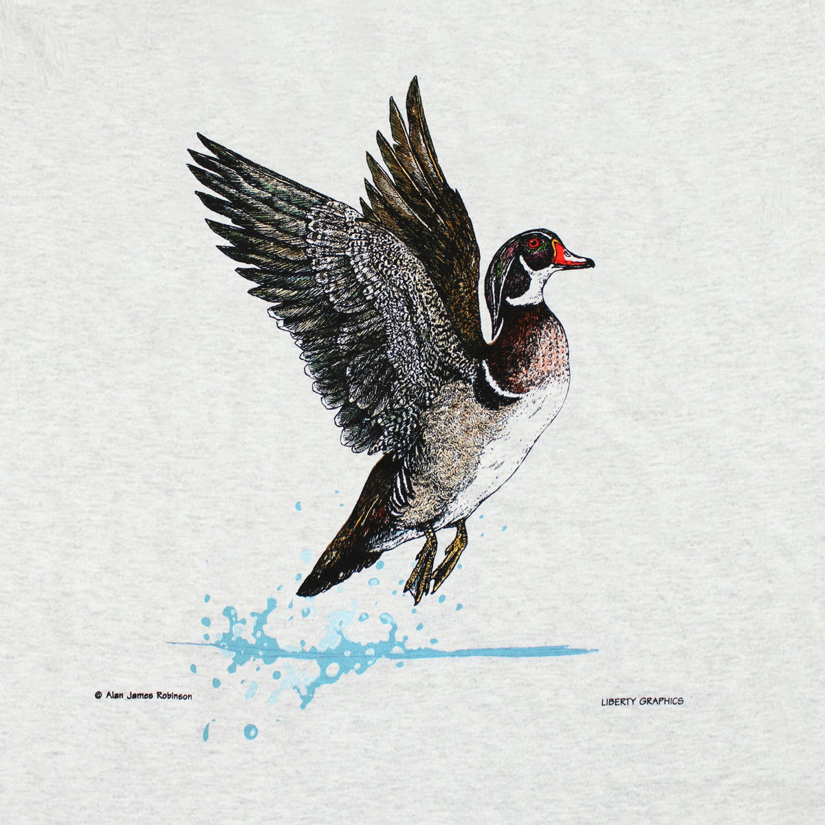 Wood Duck Adult Ash T-shirt – Liberty Graphics