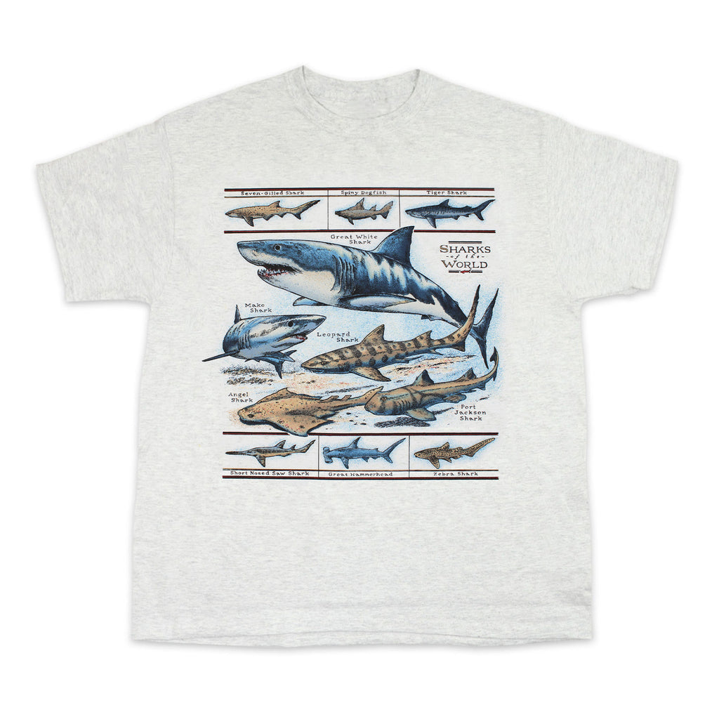 Field Guide To Sharks Youth Ash T-shirt (BENEFITS CHARITY)
