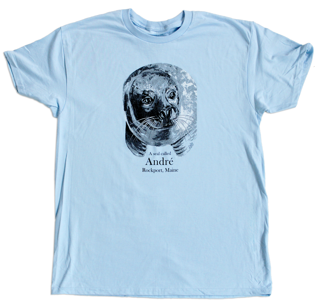 Andre the Seal Adult Light Blue T-shirt
