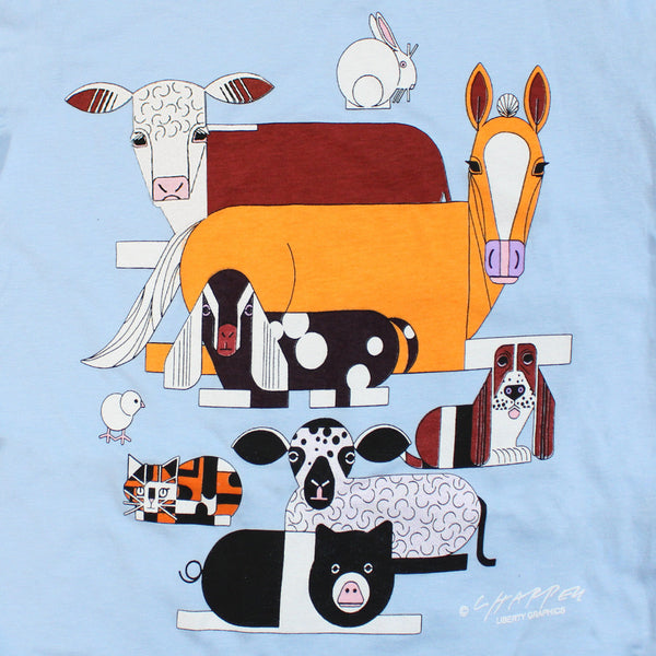 Barnyard Animals Toddler Light Blue T-shirt
