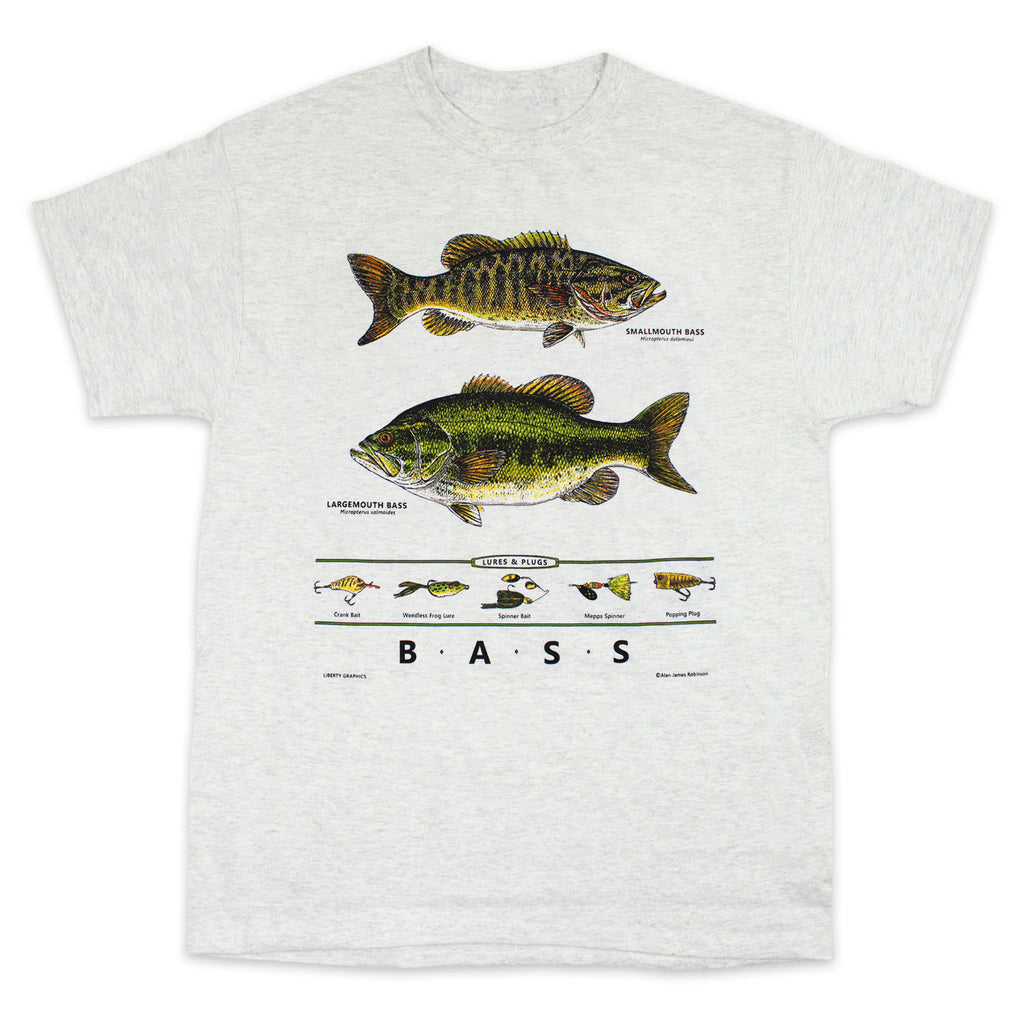Bass & Flies adult Ash T-Shirt Small