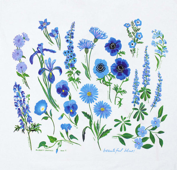 Beautiful Blues Adult White T-shirt