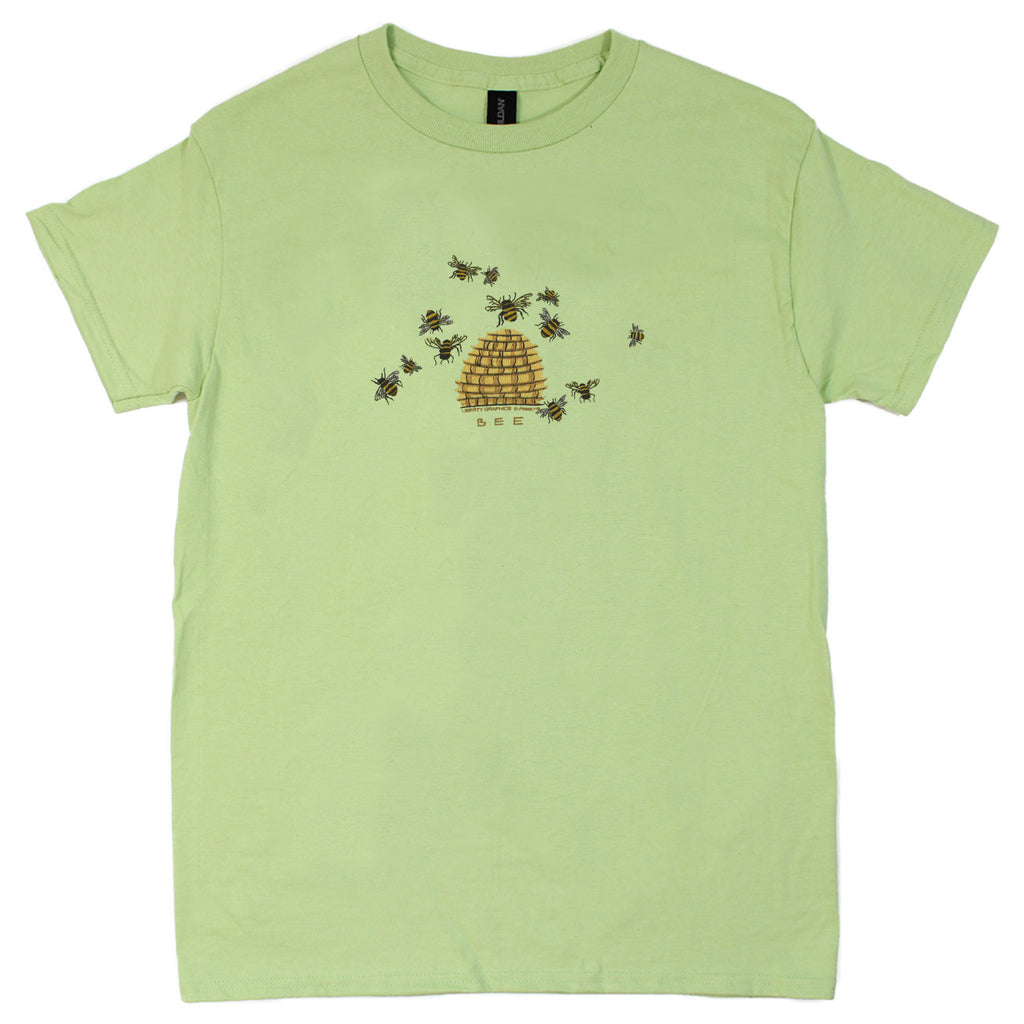 Bee Hive Adult Pistachio T-shirt