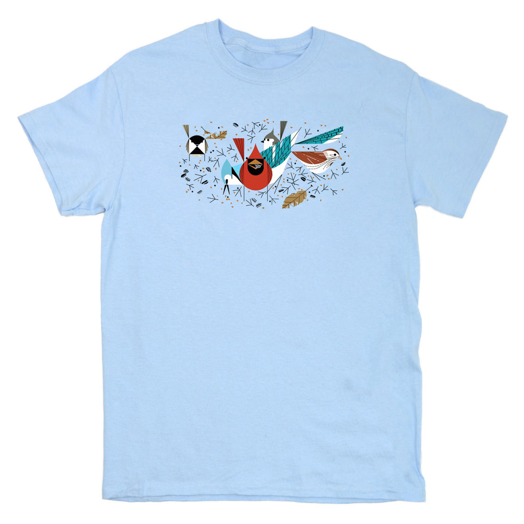 Birdfeeder Adult Light Blue T-shirt