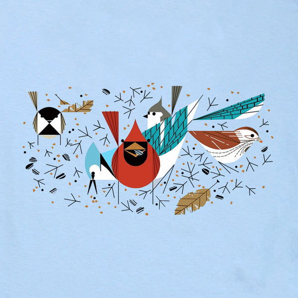 Birdfeeder Adult Light Blue T-shirt