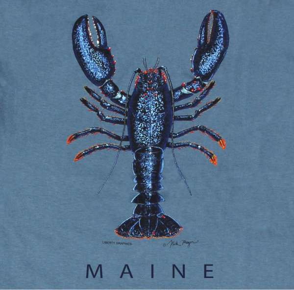 Blue Lobster w/Maine Adult Indigo T-shirt