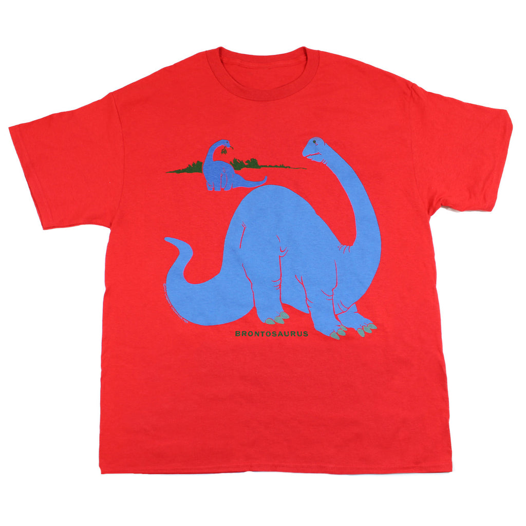 Brontosaurus Youth Red T-shirt