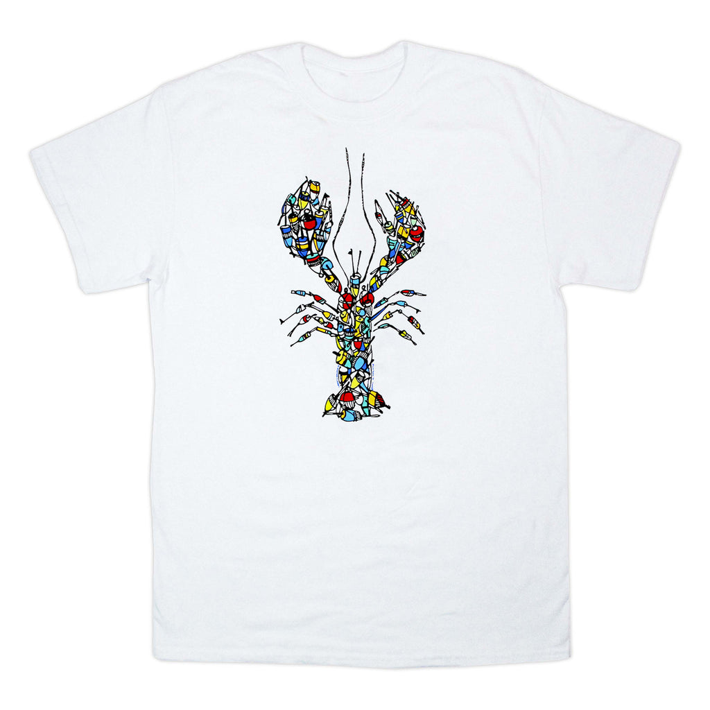 Buoy Pile Lobster Adult White T-shirt