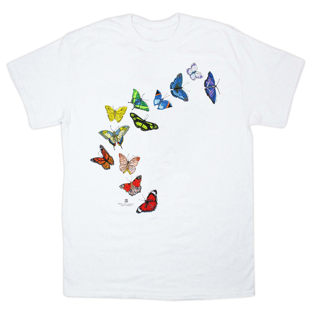 Butterfly Spectrum Adult White T-shirt
