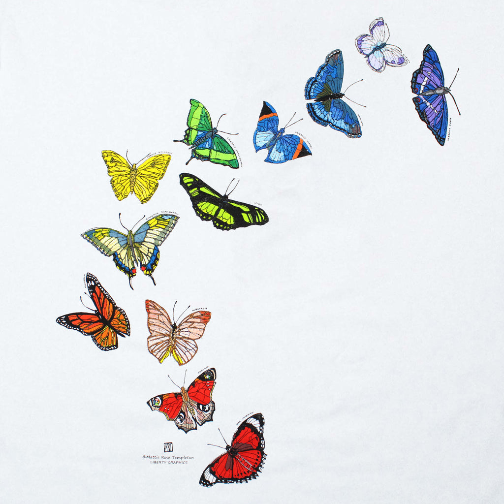Butterfly Spectrum Youth White T-shirt – Liberty Graphics