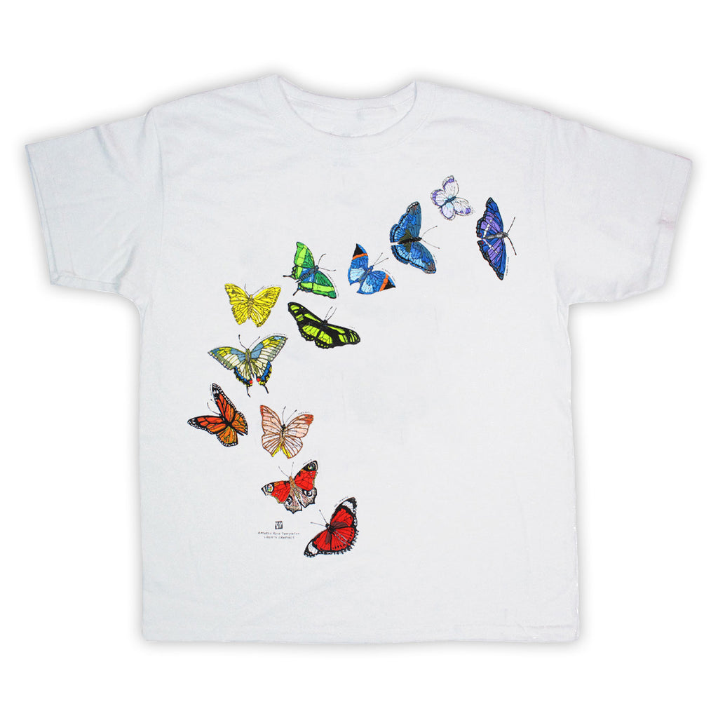 Butterfly Spectrum Youth White T-shirt