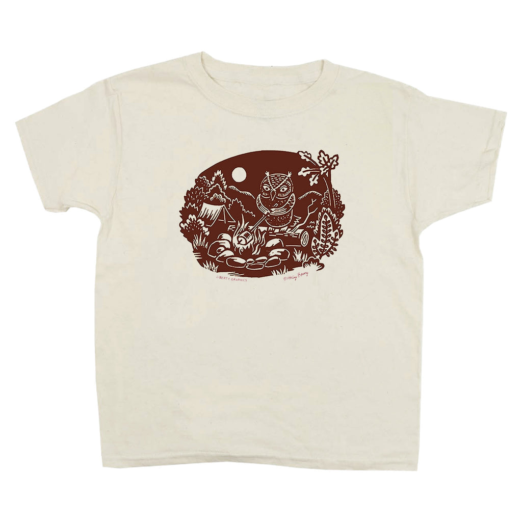 Campfire Owl Youth Natural T-shirt