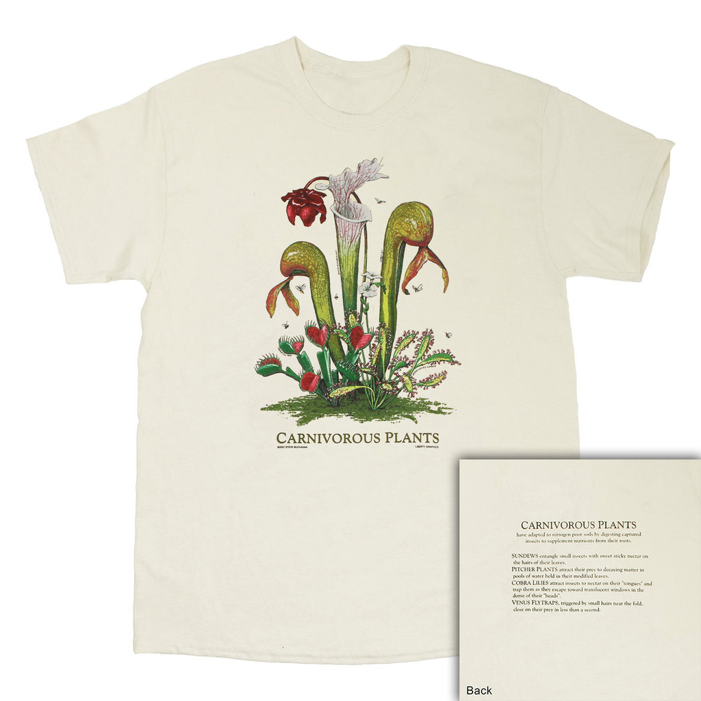 Carnivorous Plants Adult Natural 2-Sided T-shirt