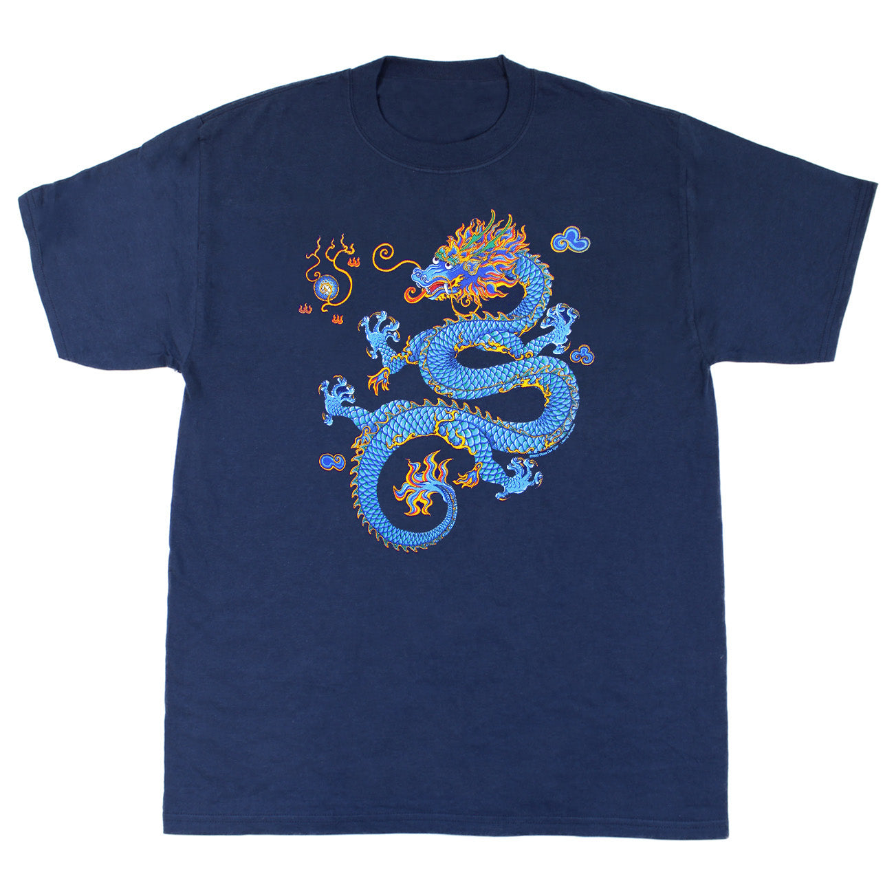 Chinese Dragon Adult Navy T-shirt – Liberty Graphics