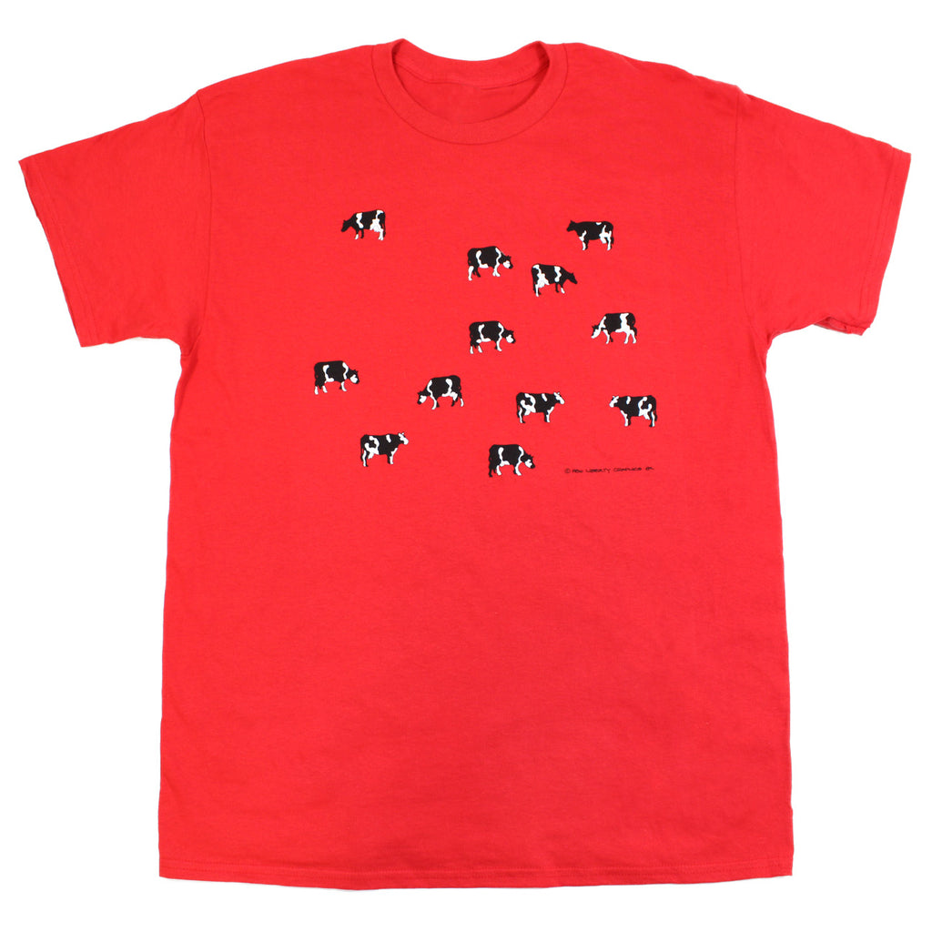 Cow Conference Adult Red T-shirt