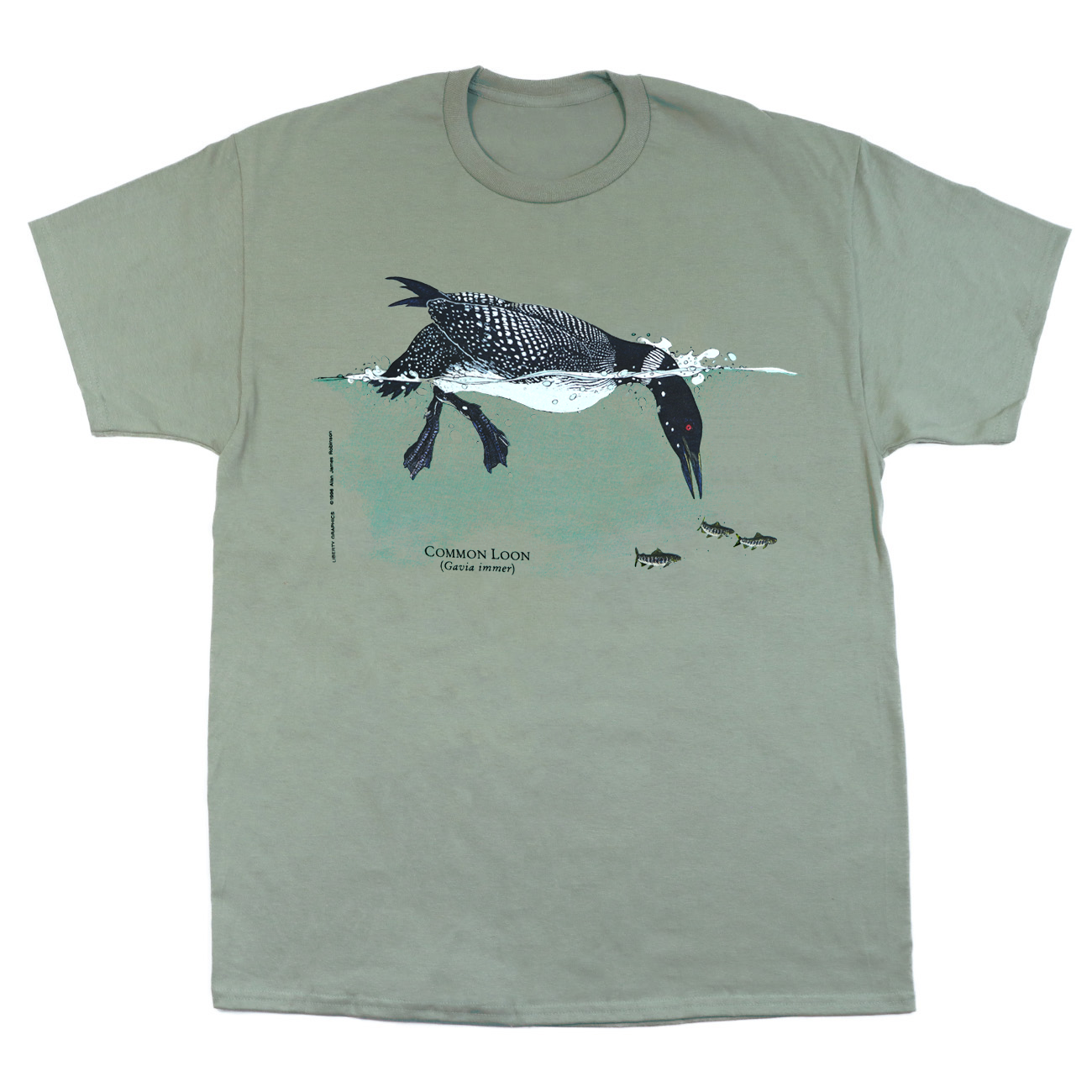 Feeding Loon Adult Sage T-shirt – Liberty Graphics