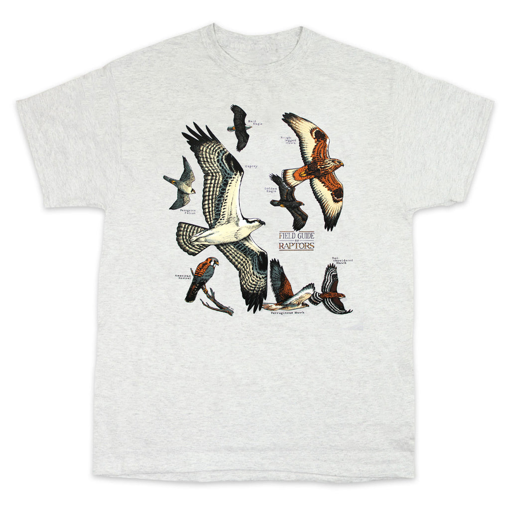 Field Guide To Raptors Adult Ash T-shirt