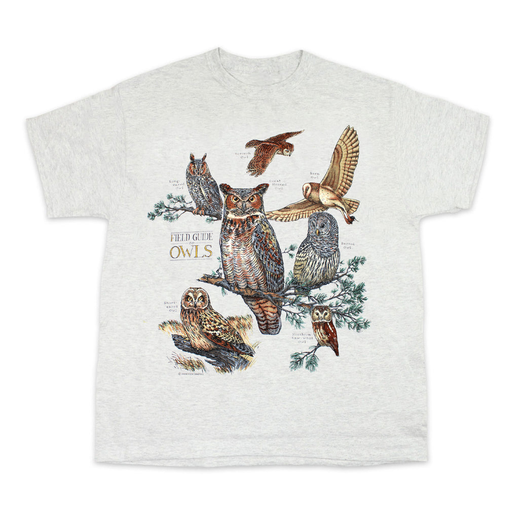 Field Guide To Owls Youth Ash T-shirt