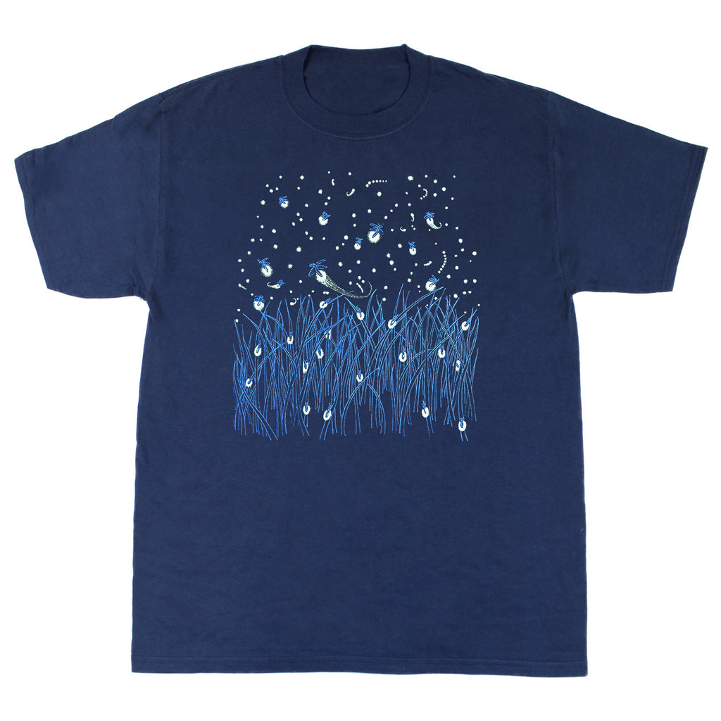 Fireflies Adult Navy T-shirt