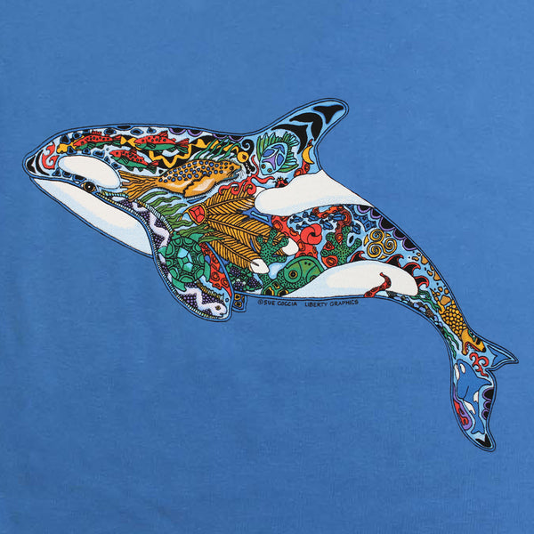 Earth Art Granny Orca Adult Denim T-shirt