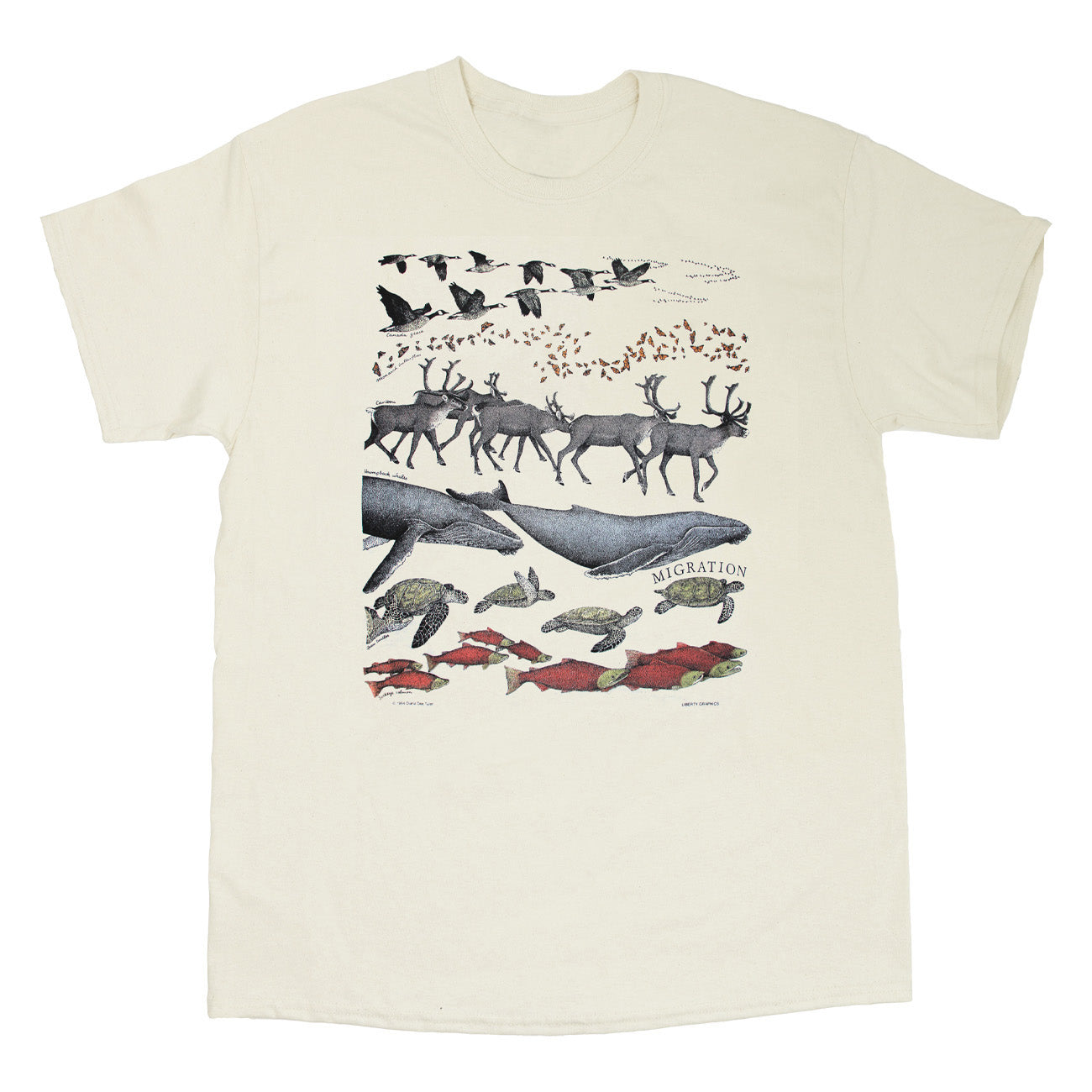 Migration Adult Natural T-shirt – Liberty Graphics