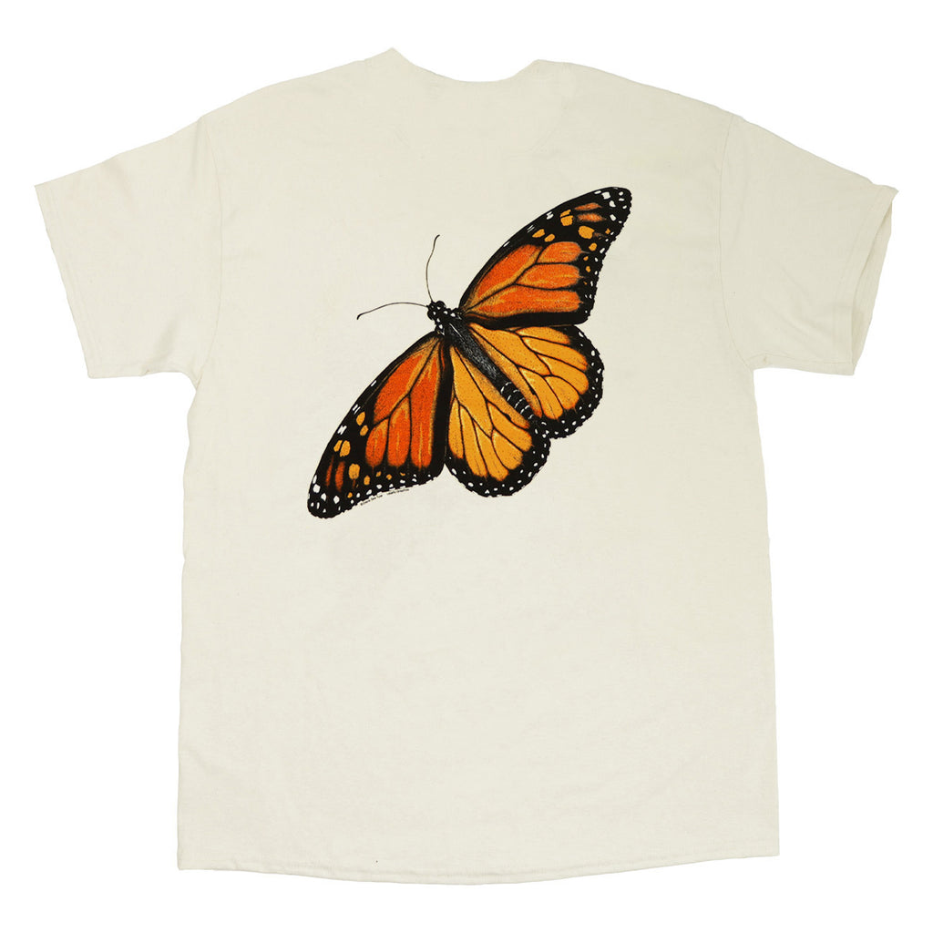 Monarch Metamorphosis Adult Natural 2-Sided T-shirt