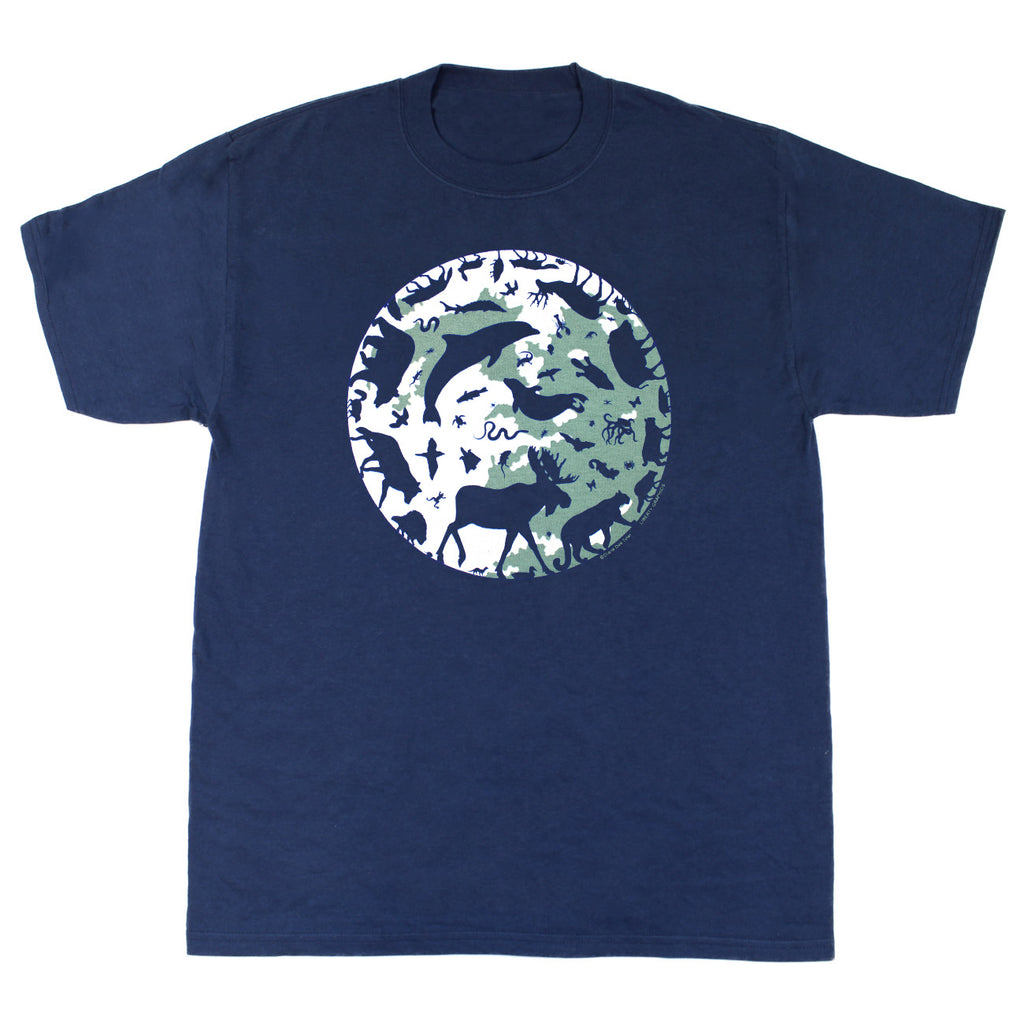 Night Animals Adult Navy T-shirt