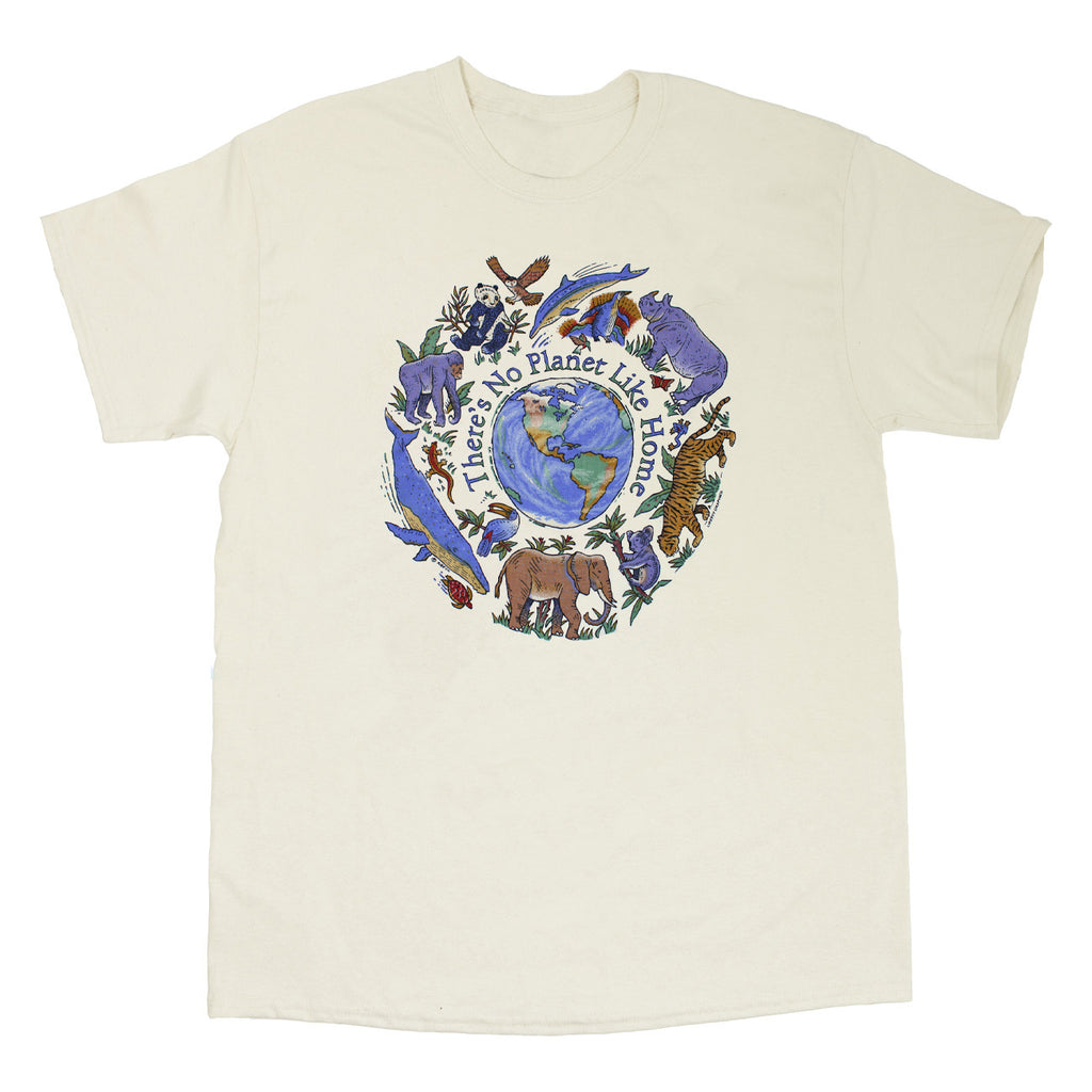 No Planet Like Home Adult Natural T-shirt