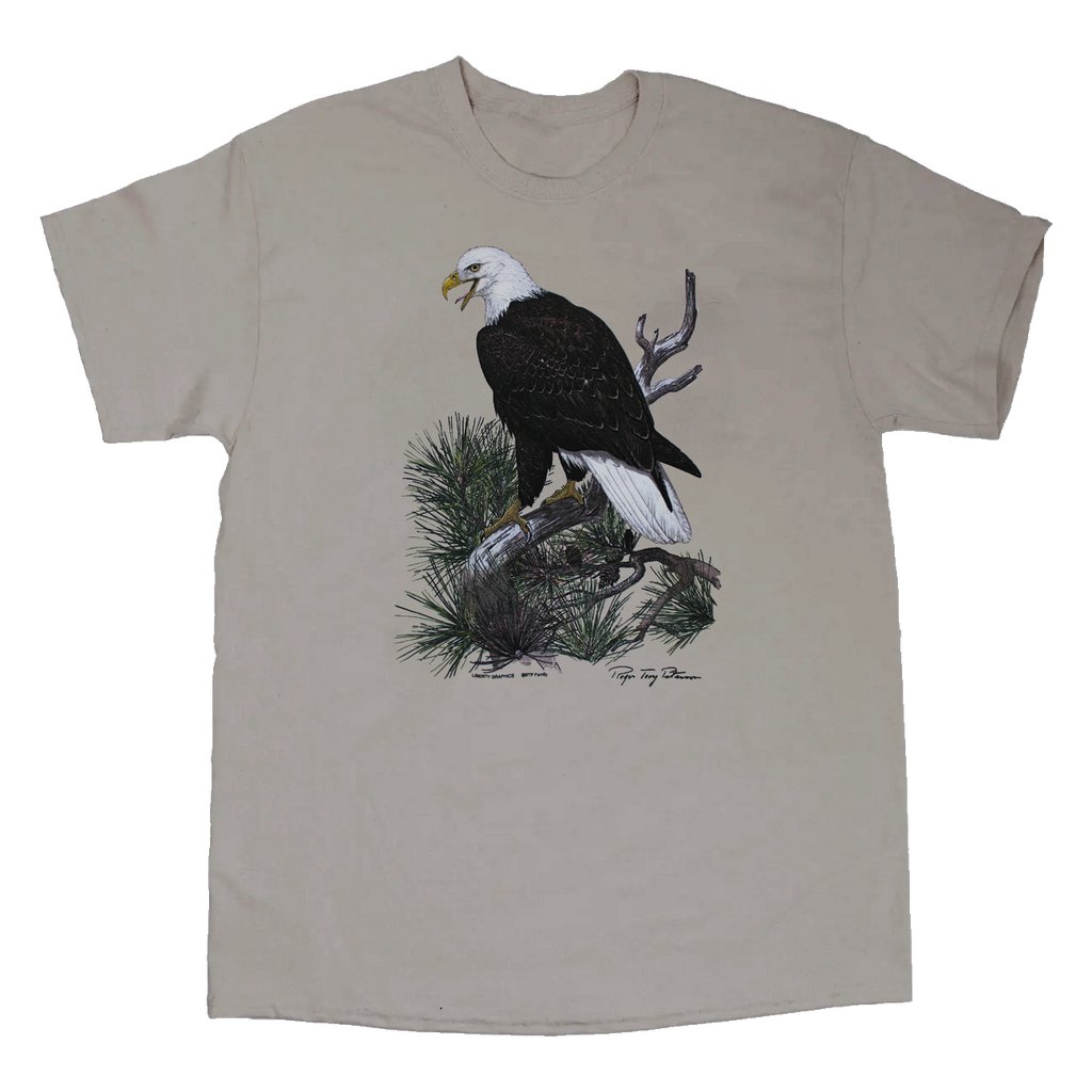 Roger Tory Peterson Eagle Adult Stone T-shirt